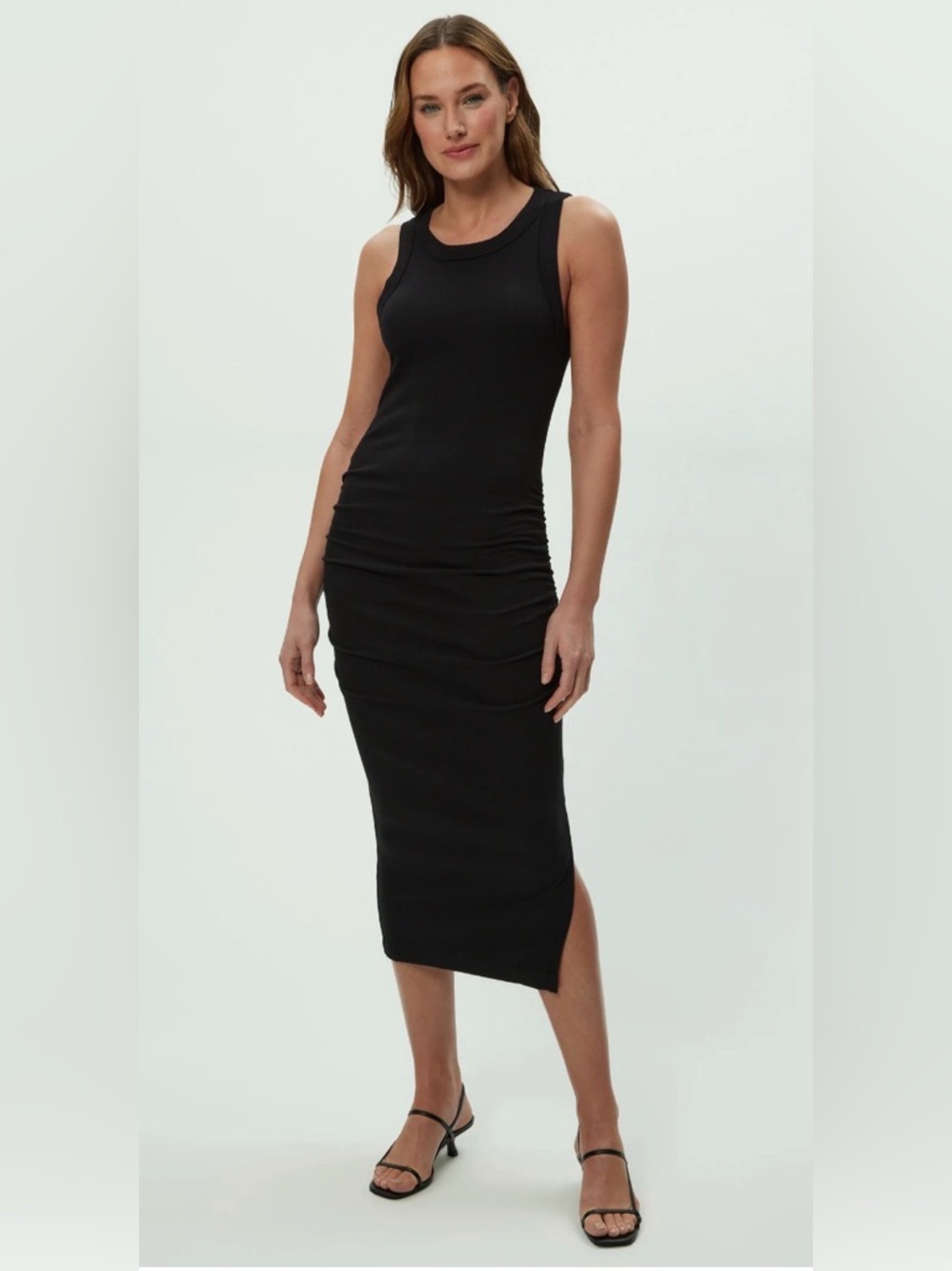 Michael Stars Black Ruched Bodycon Dress - Picture 2 of 11